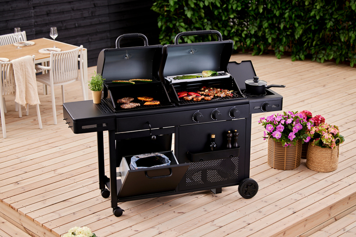 Kombigrill Gasol/Kol 3 + 1 brännare Grillexpert